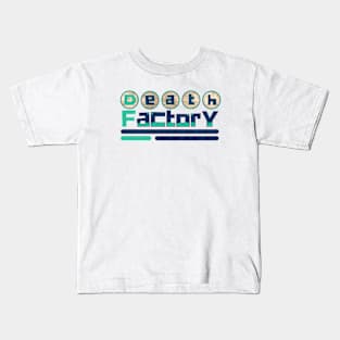 Death Factory "Retro Blue"  Distressed Kids T-Shirt